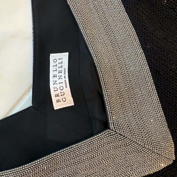 Brunello Cucinelli Black Peek-a-Boo shoulder sweater, Small - Picture 2 of 2